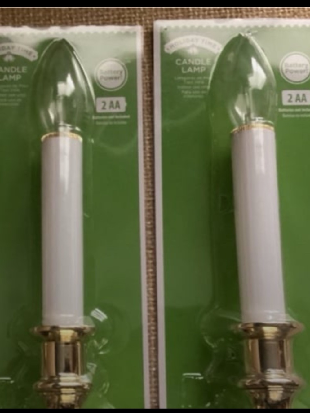 Holiday Time Candle Lamp New For indoor use only Battery Power 2 AA